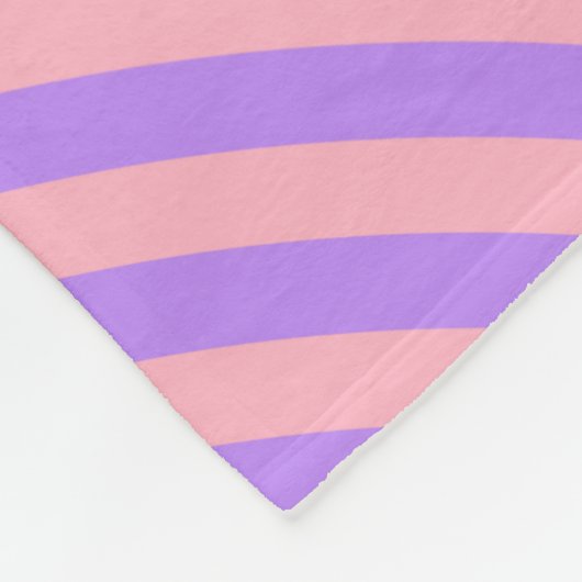 Couverture Polaire Motif de lignes Super rétro rose et violet (Coin)