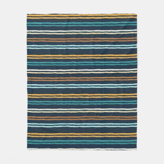 Couverture Polaire Motif de lignes verticales abstraites (Devant)