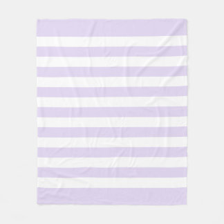 Couverture Polaire Motif de lignes violet lilas doux et blanc