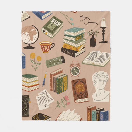 Couverture Polaire Motif de livre (Devant)