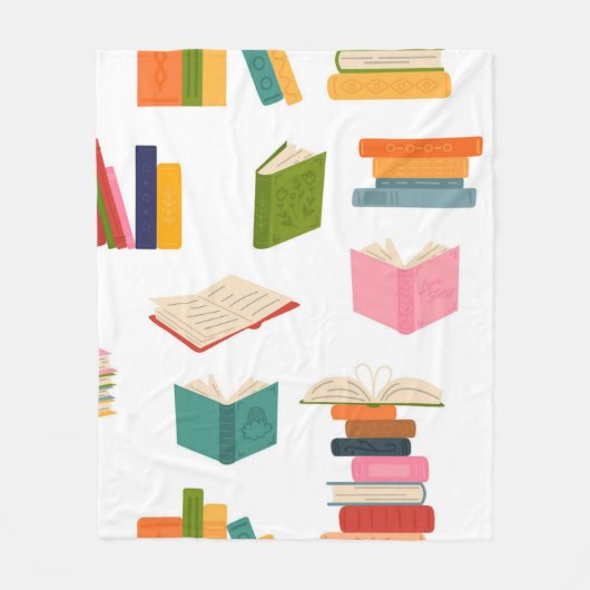 Couverture Polaire Motif de livre (Devant)