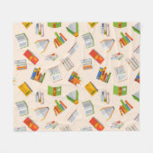 Couverture Polaire Motif de livre (Devant (Horizontal))