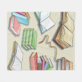 Couverture Polaire Motif de livre (Devant (Horizontal))