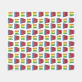 Couverture Polaire Motif de livres multicolores (Devant (Horizontal))