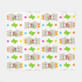 Couverture Polaire Motif De Llamas, Cute Llamas, Alpacas, Cactus (Devant (Horizontal))