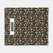 Couverture Polaire Motif de Logos et Héros de la Ligue de la justice (Devant (Horizontal))