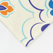 Couverture Polaire Motif de luxe Orange Blue Ornament (Coin)