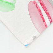 Couverture Polaire motif de macarons colorés (Coin)