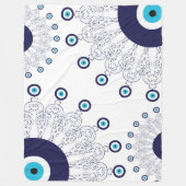 Couverture Polaire Motif de Mandala grec nazi protecteur mal oeil (Devant)