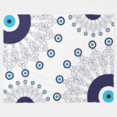 Couverture Polaire Motif de Mandala grec nazi protecteur mal oeil (Devant (Horizontal))