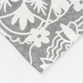 Couverture Polaire Motif de Mandala gris et blanc (Coin)