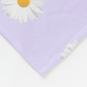 Couverture Polaire motif de marguerite blanche (Coin)