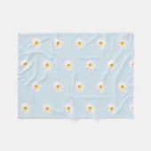 Couverture Polaire motif de marguerite blanche (Devant (Horizontal))