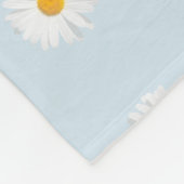 Couverture Polaire motif de marguerite blanche (Coin)