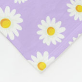 Couverture Polaire Motif de marguerites de printemps de Boho violet (Coin)