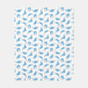 Couverture Polaire motif de masque Médicale