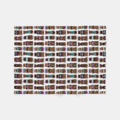 Couverture Polaire Motif de masques de Tiki (Devant (Horizontal))