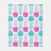 Couverture Polaire Motif de méduses, Mignonne méduse, Sea Animaux (Devant)