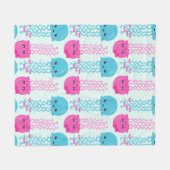 Couverture Polaire Motif de méduses, Mignonne méduse, Sea Animaux (Devant (Horizontal))