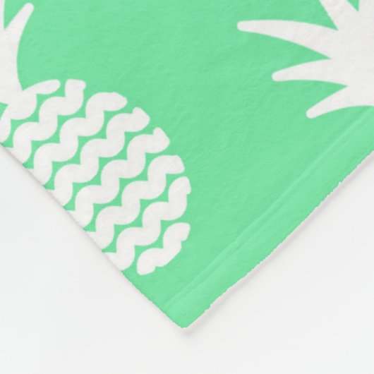 Couverture Polaire Motif de menthe d'ananas (Coin)