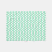 Couverture Polaire Motif de menthe vert et blanc (Devant (Horizontal))