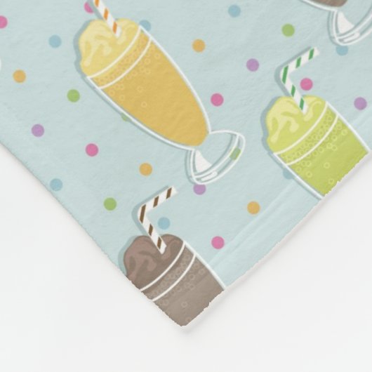 Couverture Polaire Motif de milkshake (Coin)