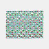 Couverture Polaire Motif de mitaines de vacances de Noël (Devant (Horizontal))