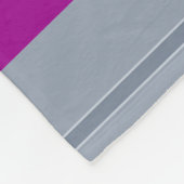 Couverture Polaire Motif de mode gris rayé violet (Coin)