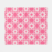 Couverture Polaire Motif de mode pop-art rose étoile Carré (Devant (Horizontal))