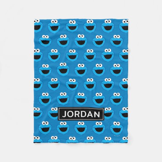 Couverture Polaire Motif de monstre de biscuits souriant personnalisé (Devant)