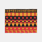 Couverture Polaire Motif de mosaïque géométrique africain ethnique (Devant (Horizontal))