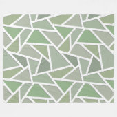 Couverture Polaire Motif de mosaïque vert olive (Devant (Horizontal))