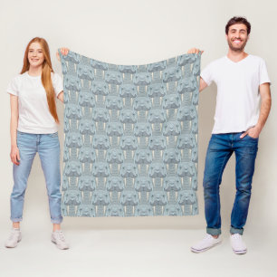 Couverture Polaire Motif de moustache de morse