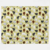 Couverture Polaire Motif de moutons et d'agneaux (Devant (Horizontal))