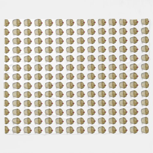 Couverture Polaire Motif de muffins Mini Cute (Devant (Horizontal))