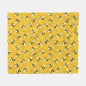 Couverture Polaire Motif de nature d'abeille de ruche de nid (Devant (Horizontal))