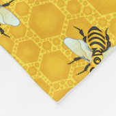 Couverture Polaire Motif de nature d'abeille de ruche de nid (Coin)