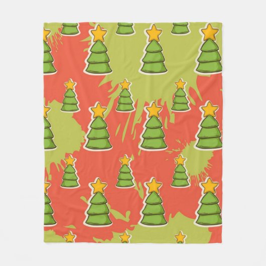Couverture Polaire Motif de Noël (Devant)