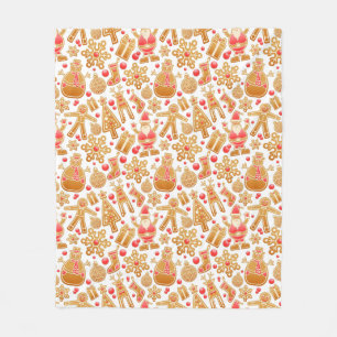 Couverture Polaire Motif de Noël - Arbre du Père Noël Rudolph Snowman