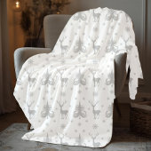 Couverture Polaire Motif de Noël blanc Festif