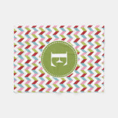 Couverture Polaire Motif de Noël Chevron customisé (Devant (Horizontal))