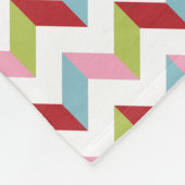 Couverture Polaire Motif de Noël Chevron customisé (Coin)