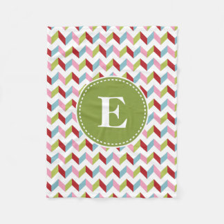 Couverture Polaire Motif de Noël Chevron customisé