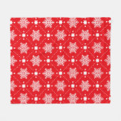 Couverture Polaire Motif De Noël Cosy Rouge Et Blanc (Devant (Horizontal))