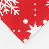 Couverture Polaire Motif De Noël Cosy Rouge Et Blanc (Coin)