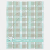 Couverture Polaire Motif de Noël côtier #2 ID1009 (Devant)