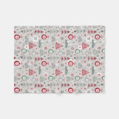 Couverture Polaire Motif de Noël d'hiver. (Devant (Horizontal))