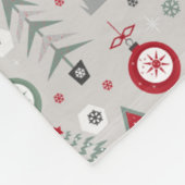Couverture Polaire Motif de Noël d'hiver. (Coin)