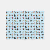 Couverture Polaire Motif de Noël du chat (Devant (Horizontal))