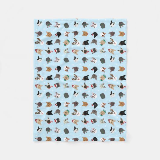 Couverture Polaire Motif de Noël du chat (Devant)